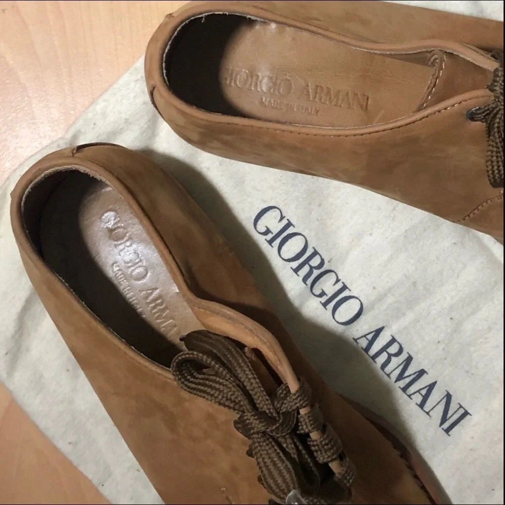 VTG Giorgio Armani Derby's with Dust Bag